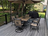 <b>Trex Transcend Island Mist Decking with Ultralox Black Aluminum Railing in Ellicott City MD</b>